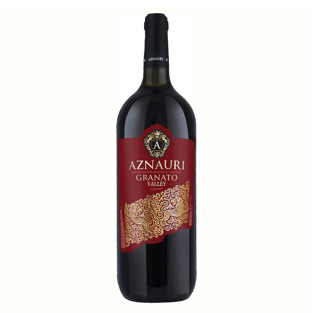 Вино Aznauri Granato Valley полусладкое красное 1,5л 9-13 %