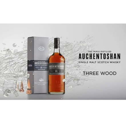 Віскі односолодовий Auchentoshan Three Wood 0,7 л 43% купити