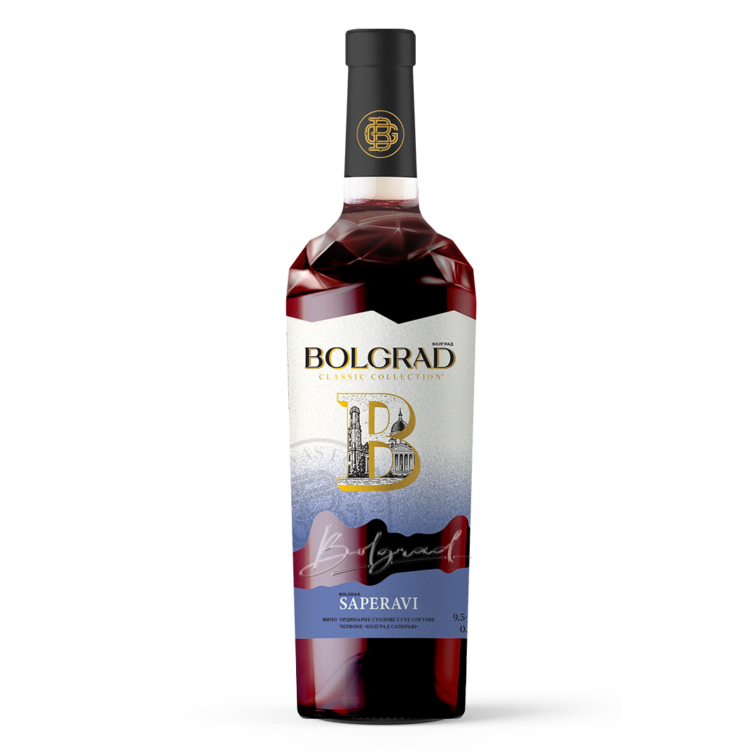 Вино Bolgrad Color Saperavi красное сухое 0,75л 9,5-14%