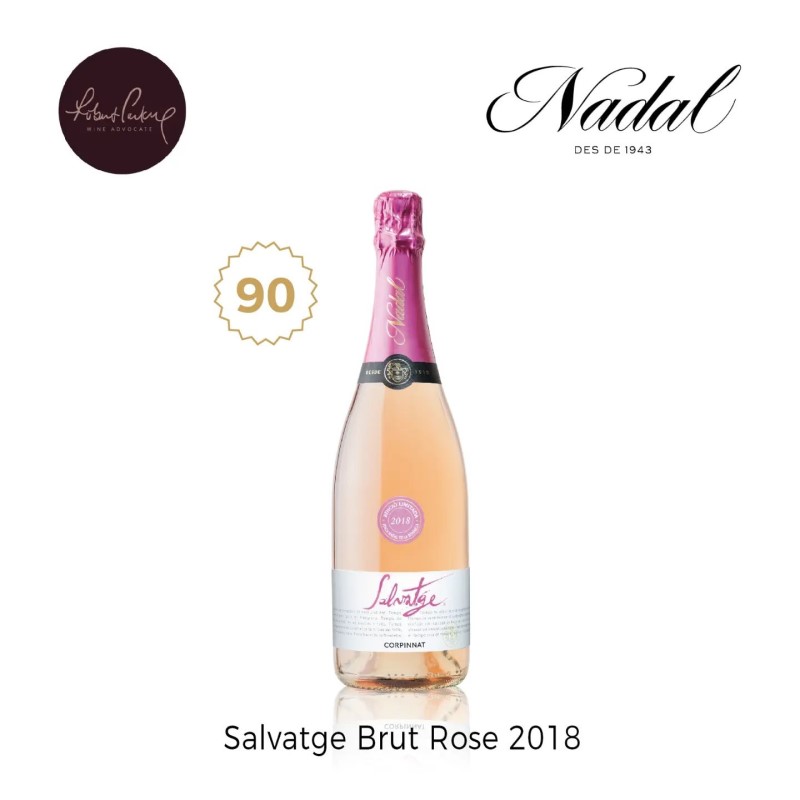 Вино игристое Nadal Salvatge Brut Rose Corpinnat розовое брют 0,75л 12,5% купить