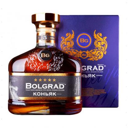 Бренди Bolgrad 5 звёзд 0.5л 40% в cувенирной коробке Крепкие напитки в RUMKA. Тел: 067 173 0358. Доставка, гарантия, лучшие цены!