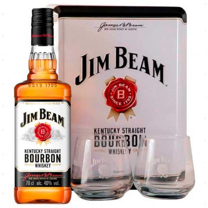Виски Jim Beam White 0,7л 40% +2 стакана Бурбон в RUMKA. Тел: 067 173 0358. Доставка, гарантия, лучшие цены!