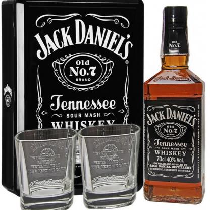Віскі Jack Daniel's в металевій коробці з двома склянками 0,7 л 40% Бурбон на RUMKA. Тел: 067 173 0358. Доставка, гарантія, кращі ціни!