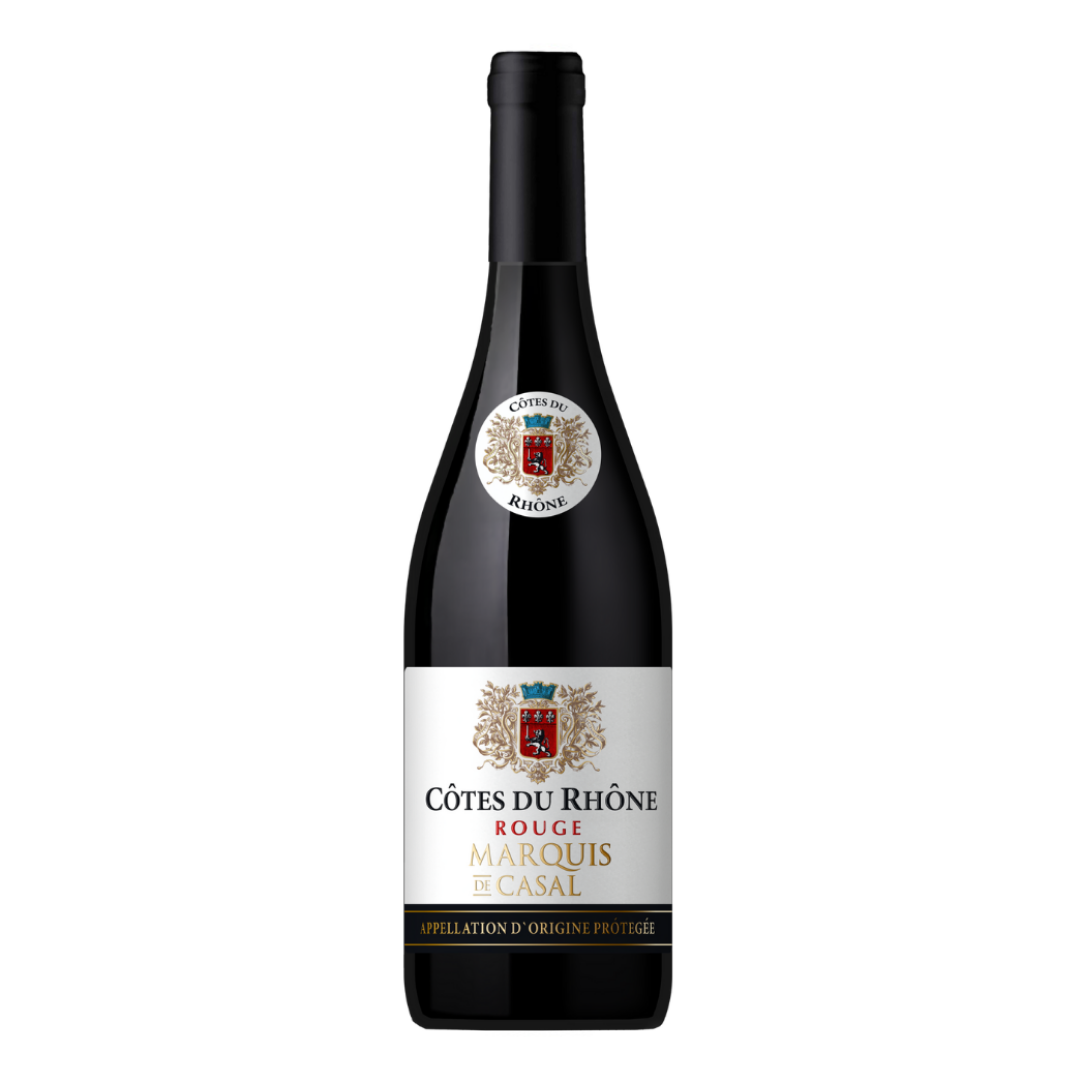 Вино Cotes du Rhone AOC ТМ Marquis de Casal сухе червоне 0,75 л 13,5%