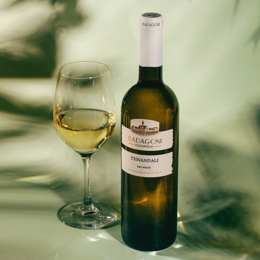 Вино Badagoni Tsinandali біле сухе 0,75л 13% купити