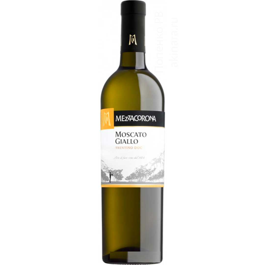 Вино Mezzacorona Moscato Giallo Trentino DOC белое полусладкое 0,75л 11%