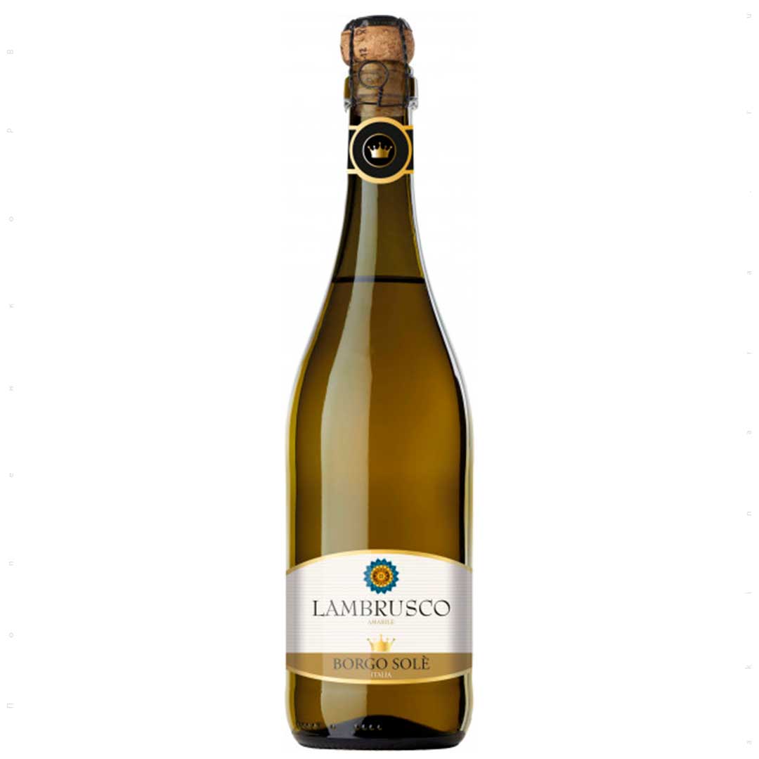Вино игристое Borgo Sole Lambrusco Dell`Emilia Bianco Amabile белое полусладкое 0,75л 8%