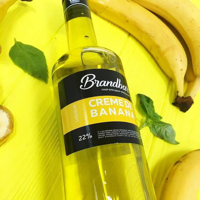 Лікер крем Brandbar Crème de Banana 0,7л 22% Лікери на RUMKA. Тел: 067 173 0358. Доставка, гарантія, кращі ціни!, фото2