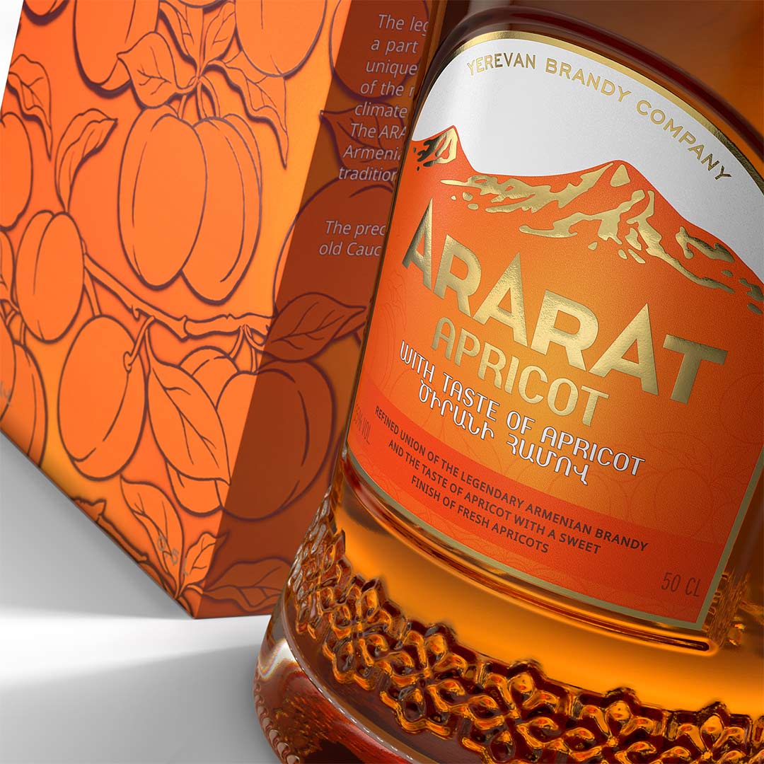 Напиток крепкий алкогольный Ararat Apricot 0,5л 30% в коробке купить