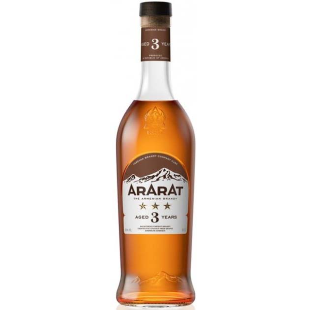 Бренді Ararat 3 роки витримки 0,5л 40%