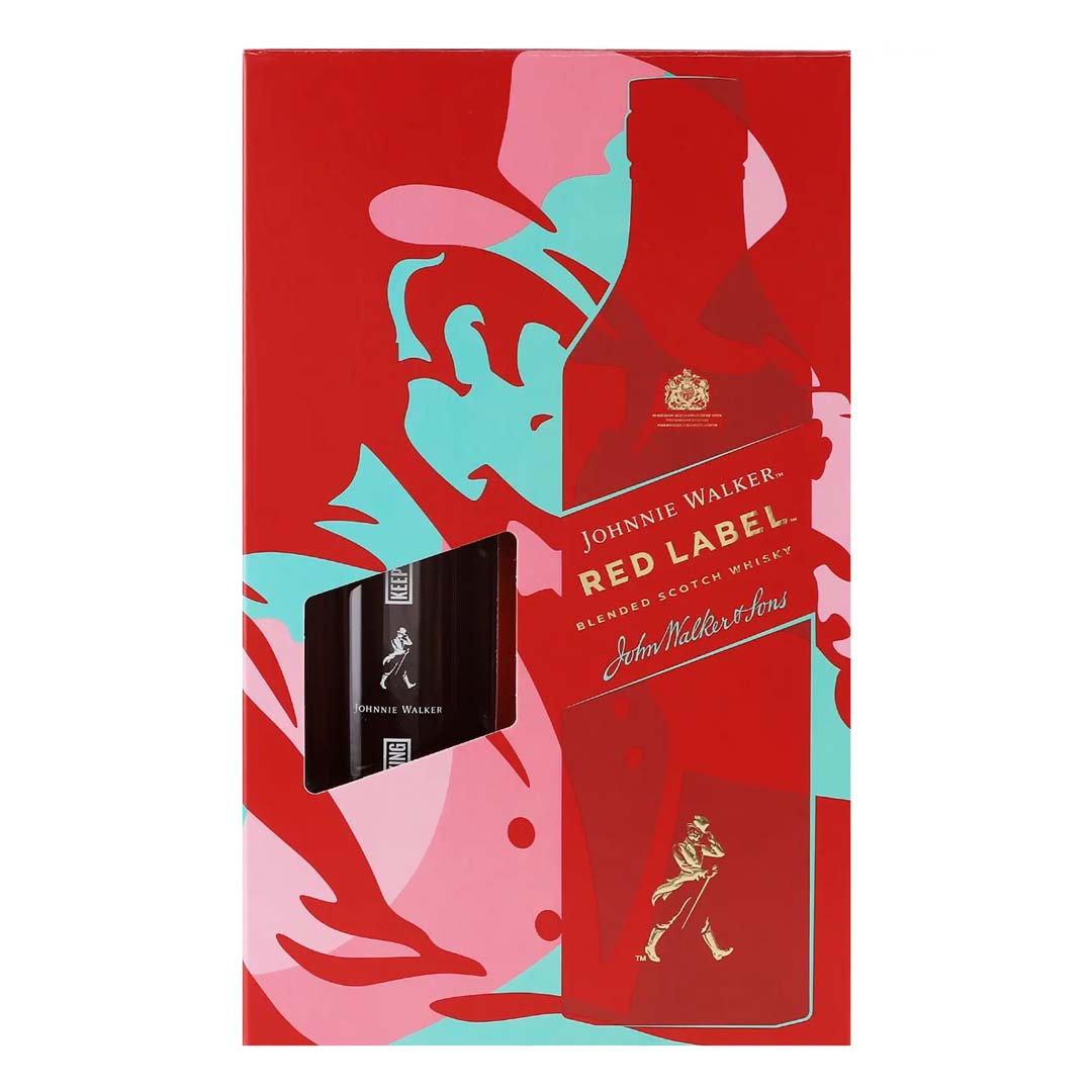 Набір Віскі Johnnie Walker Red Label 0,7л 40% у подарунковій упаковці + келих