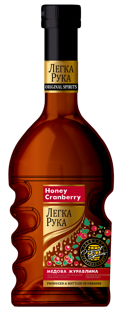 Напій спиртний ароматизований Легка Рука Медовий Журавлина Honey Cranberry 0,5л 30%