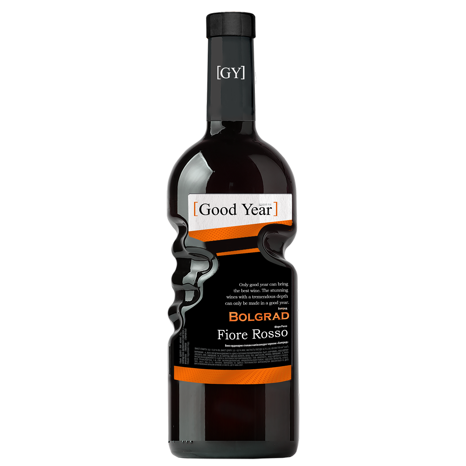 Вино Bolgrad Fiore Rosso Good Year червоне напівсолодке 0,75л 9-13 %