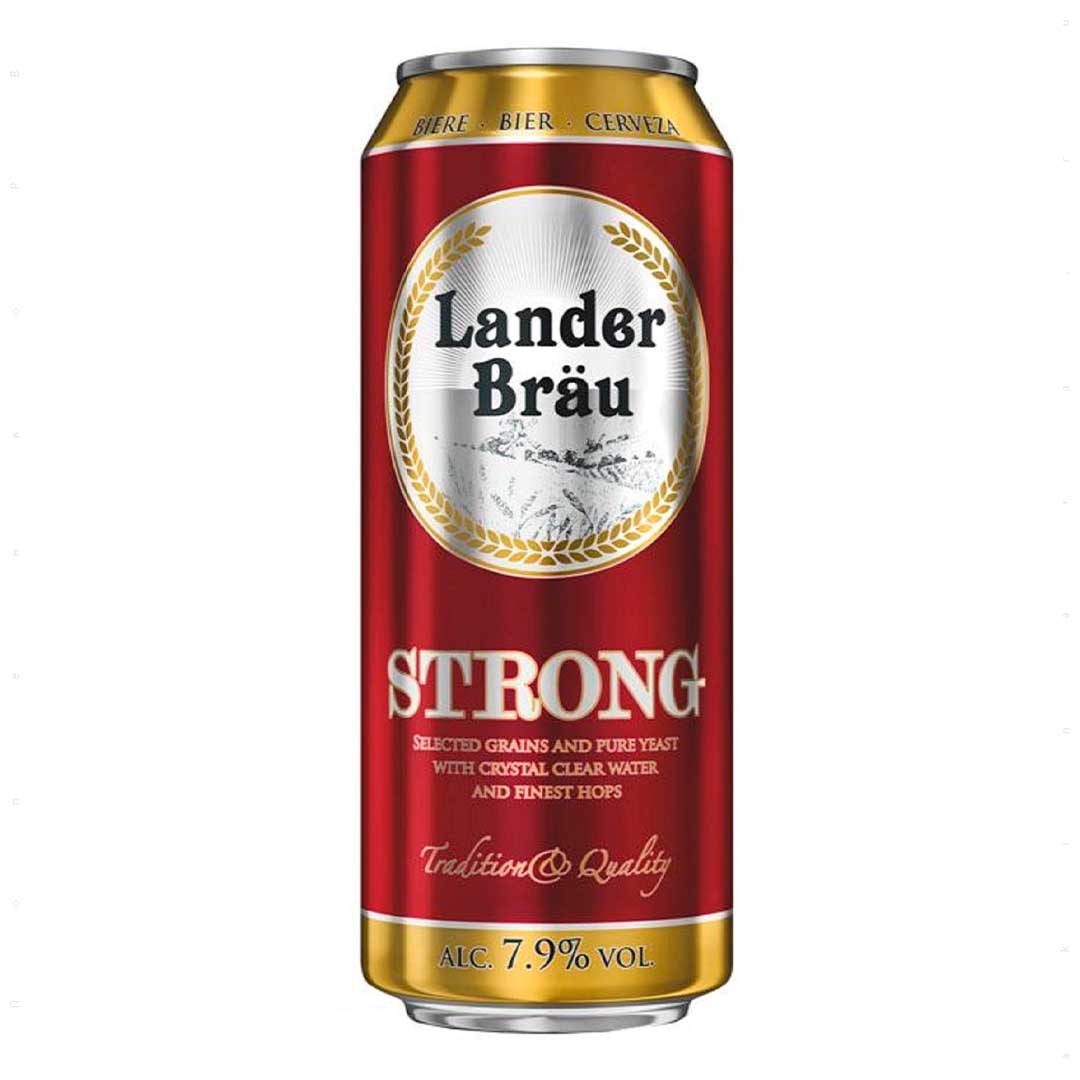 Пиво Lander Bräu Strong світле фільтроване 0,5л 7,9%