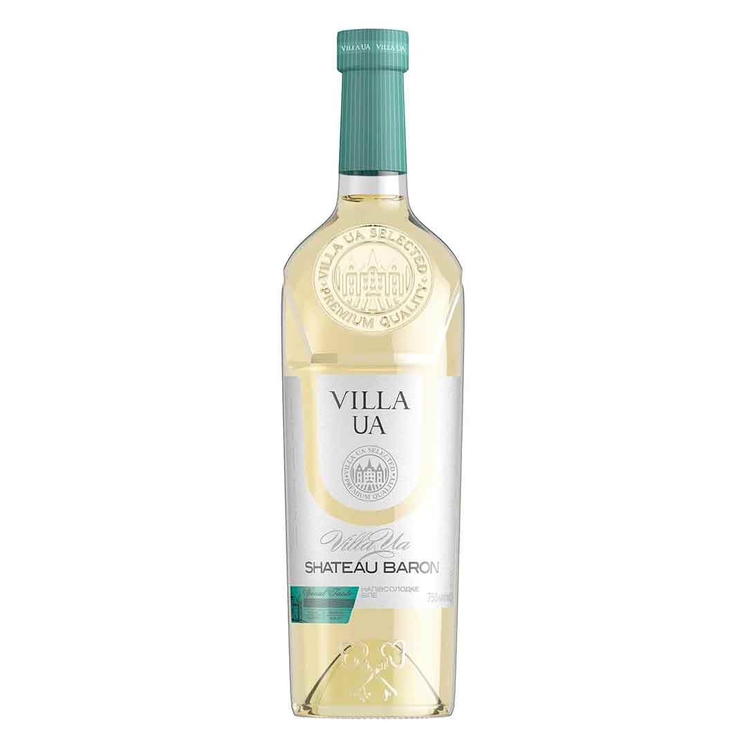 Вино Villa UA Shateau Baron белое полусладкое 0,75л 10-13%