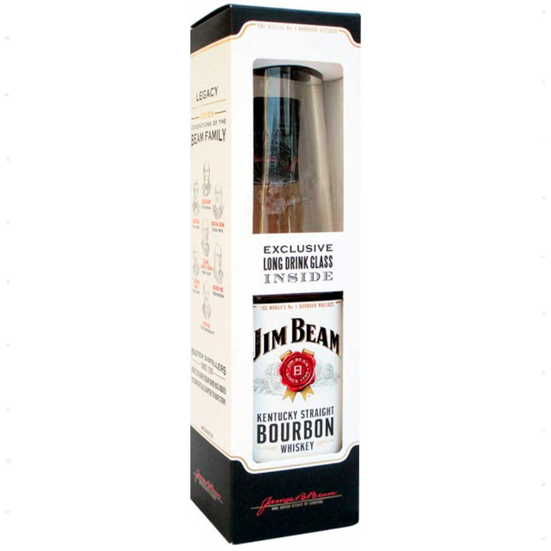 Виски Jim Beam White 4 года выдержки 0,7л 40% + бокал