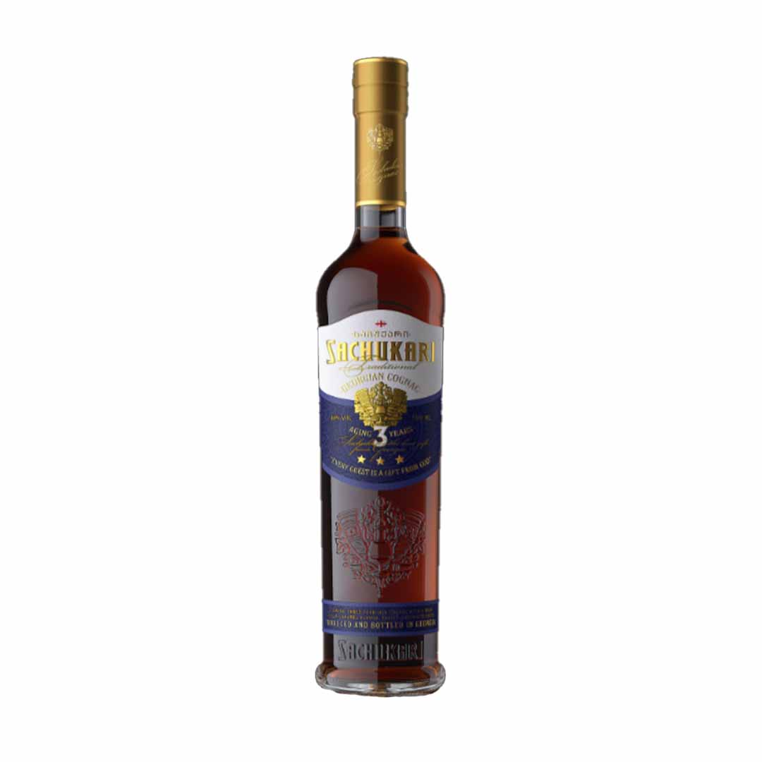 Бренди грузинское Sachukari Georgian Wine Brandy 3 года выдержки 0,5л 40%