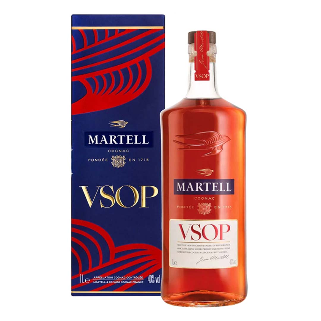 Коньяк Martell VSOP 1 л 40% у подарунковій упаковці