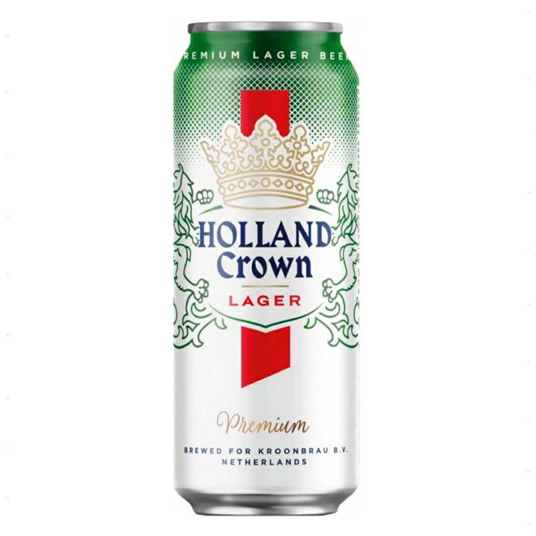 Пиво Holland Crown Premium Lager светлое фильтрованное 0,5л 4,8%