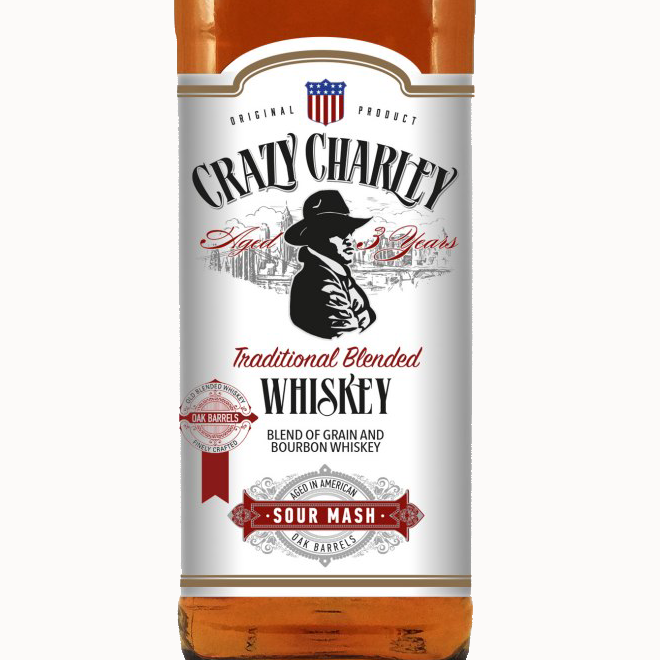 Виски блендовый Crazy Charley белая этикетка 0,5л 40% купить