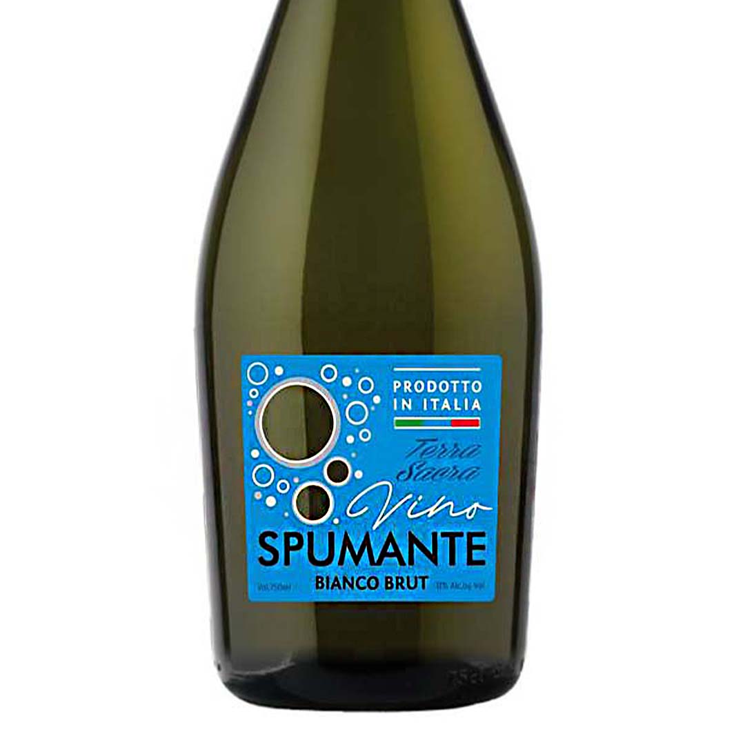 Вино ігристе Terra Sacra Spumante Brut біле сухе 0,75л 10,5% купити