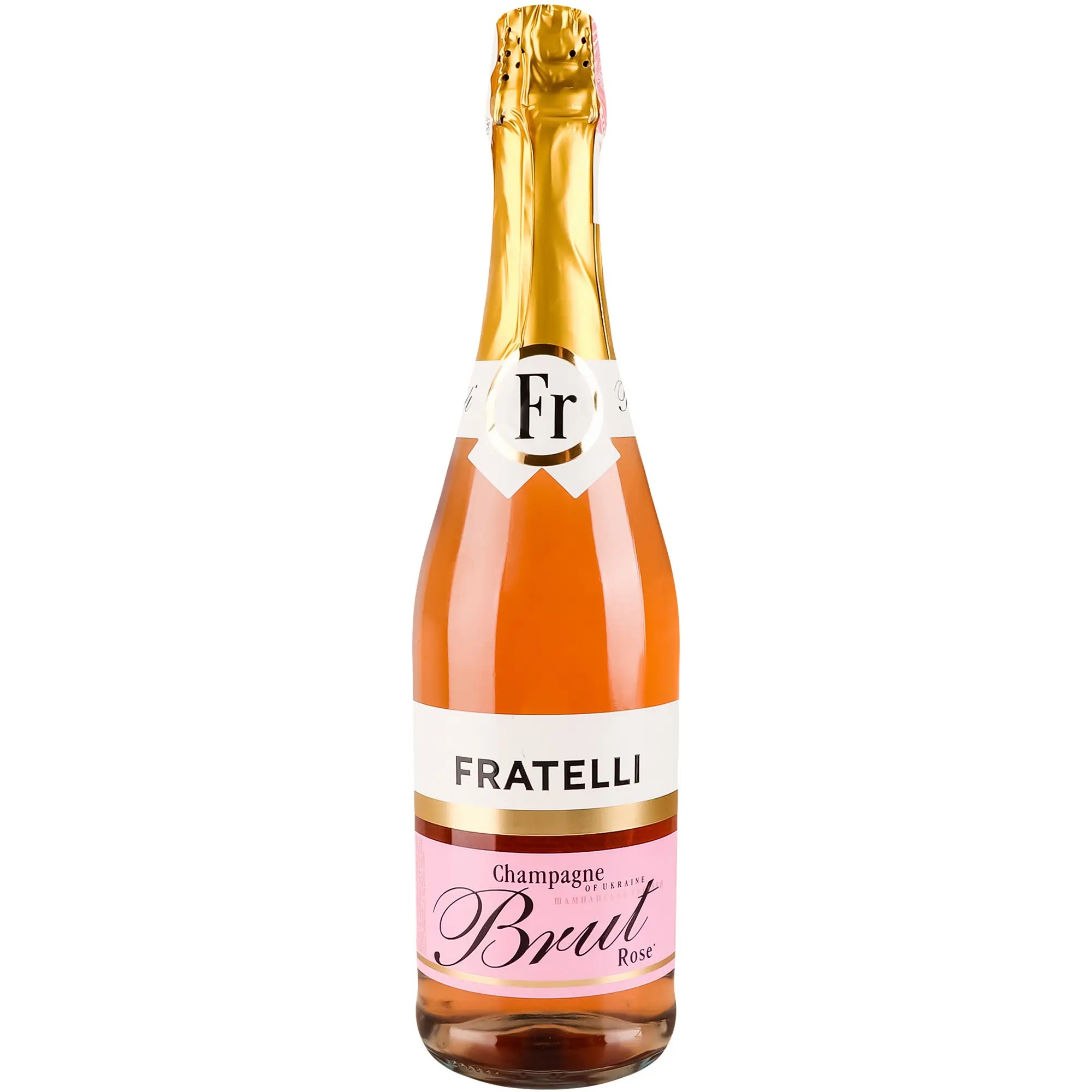 Вино ігристе Fratelli Brut рожеве 0,75л 10-13,3%