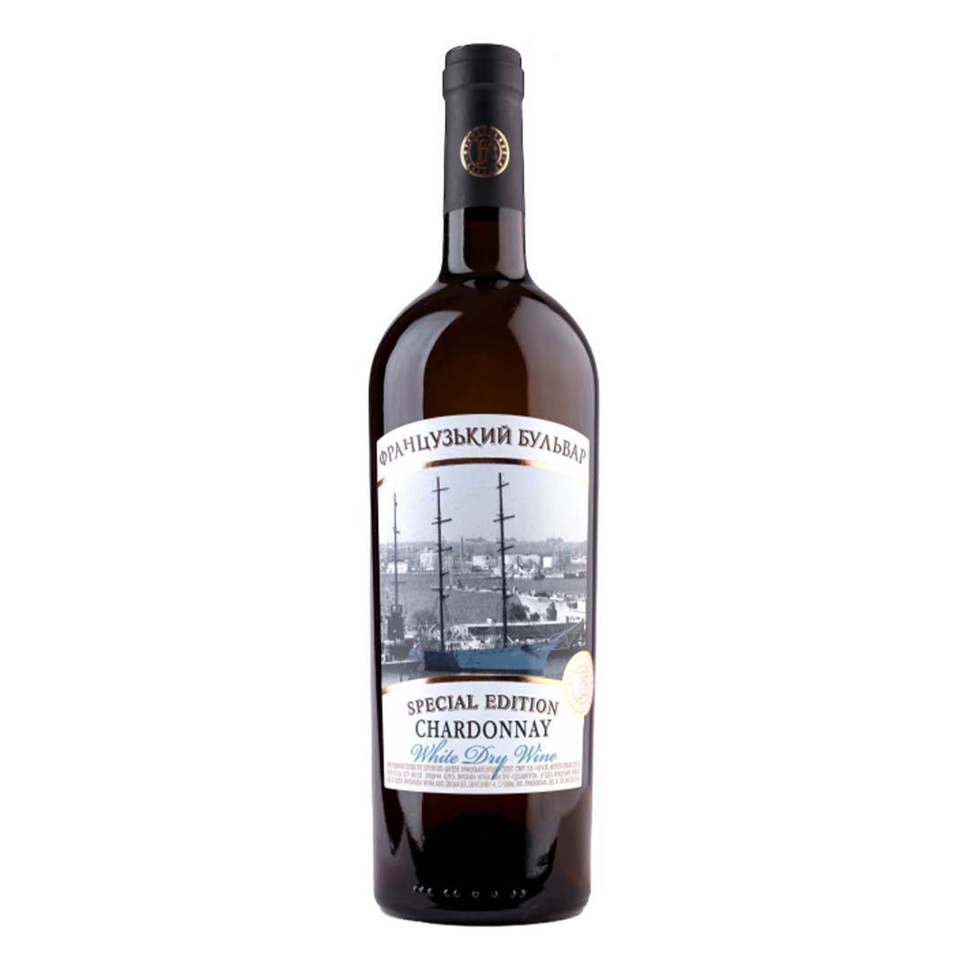 Вино Французский бульвар Chardonnay Select белое сухое 0,75л 10-13%