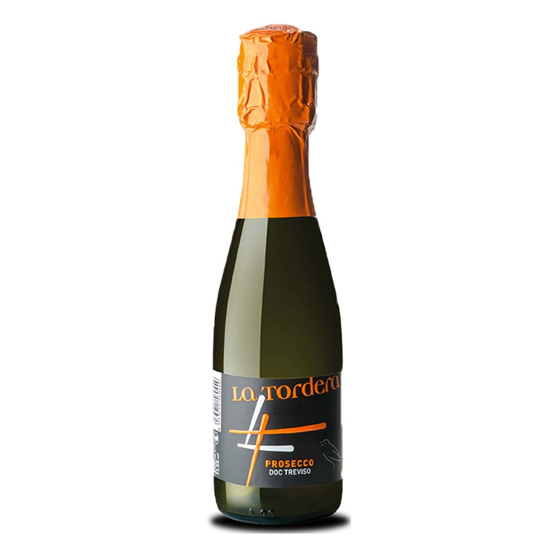 Вино ігристе La Tordera Prosecco Treviso Doc Spumante Brut біле брют 0,2л 11,5%