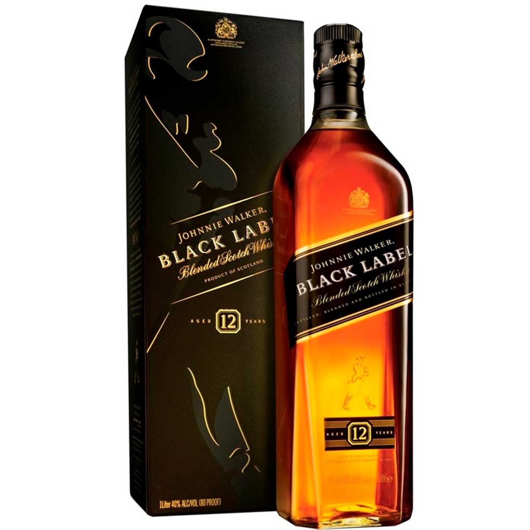 Віскі Johnnie Walker Black Label 12 років витримки 1л 40%