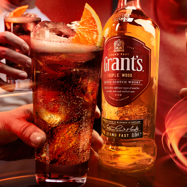 Виски бленд Grant's Triple Wood 0,7л 40% + 2 стакана купить