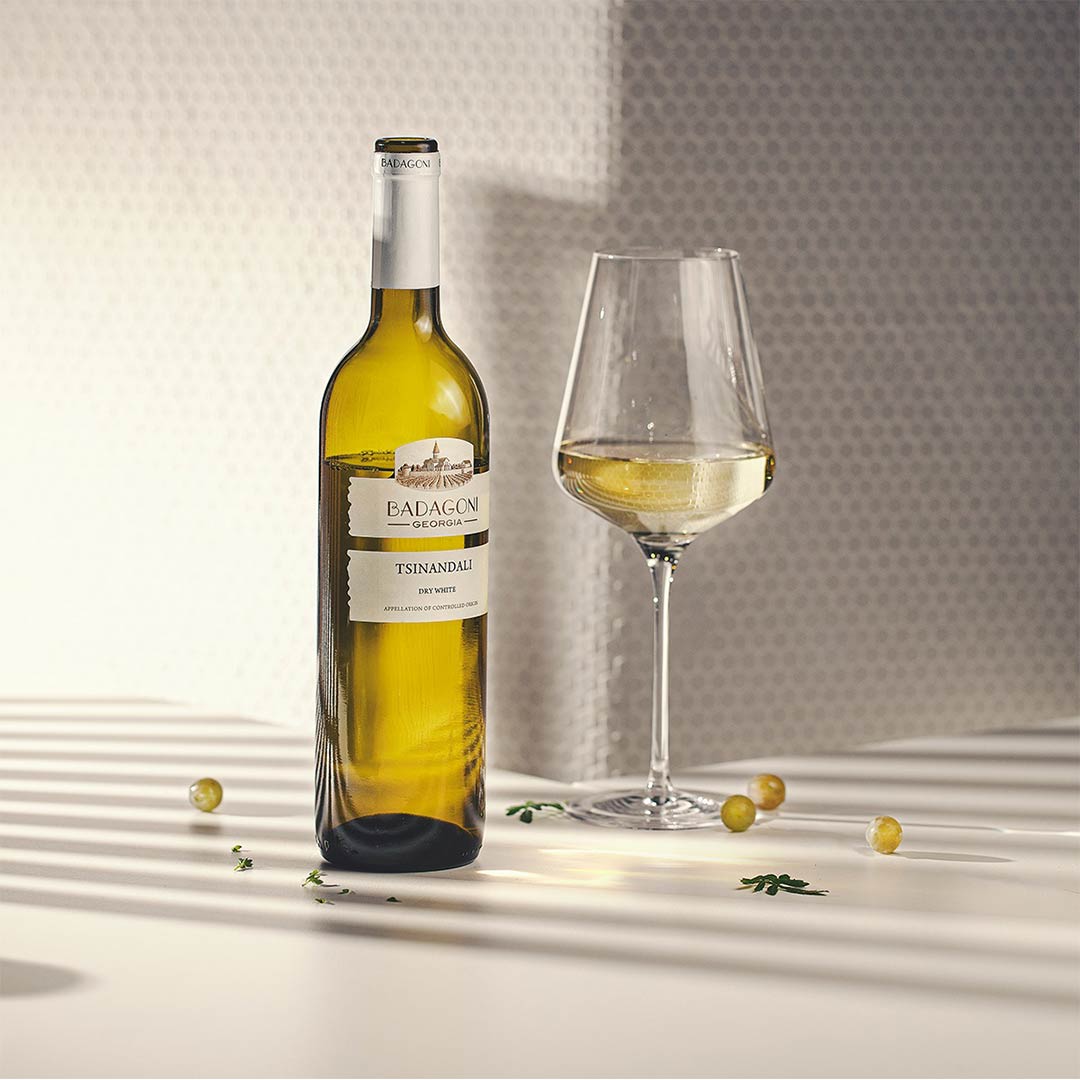 Вино Badagoni Tsinandali белое сухое 0,75л 13% купить