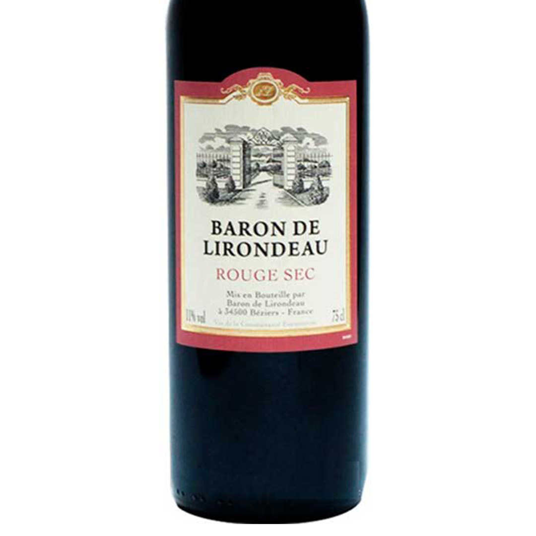 Вино Baron de Lirondeau Rouge Sec червоне сухе 0,75л 11% купити