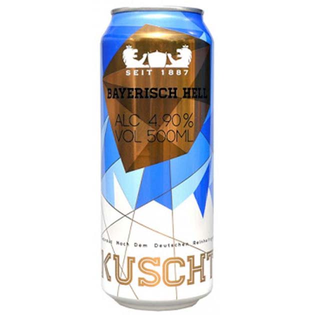 Пиво Kuschter Bayerisch Hell светлое фильтрованное 4,9% 0,5л