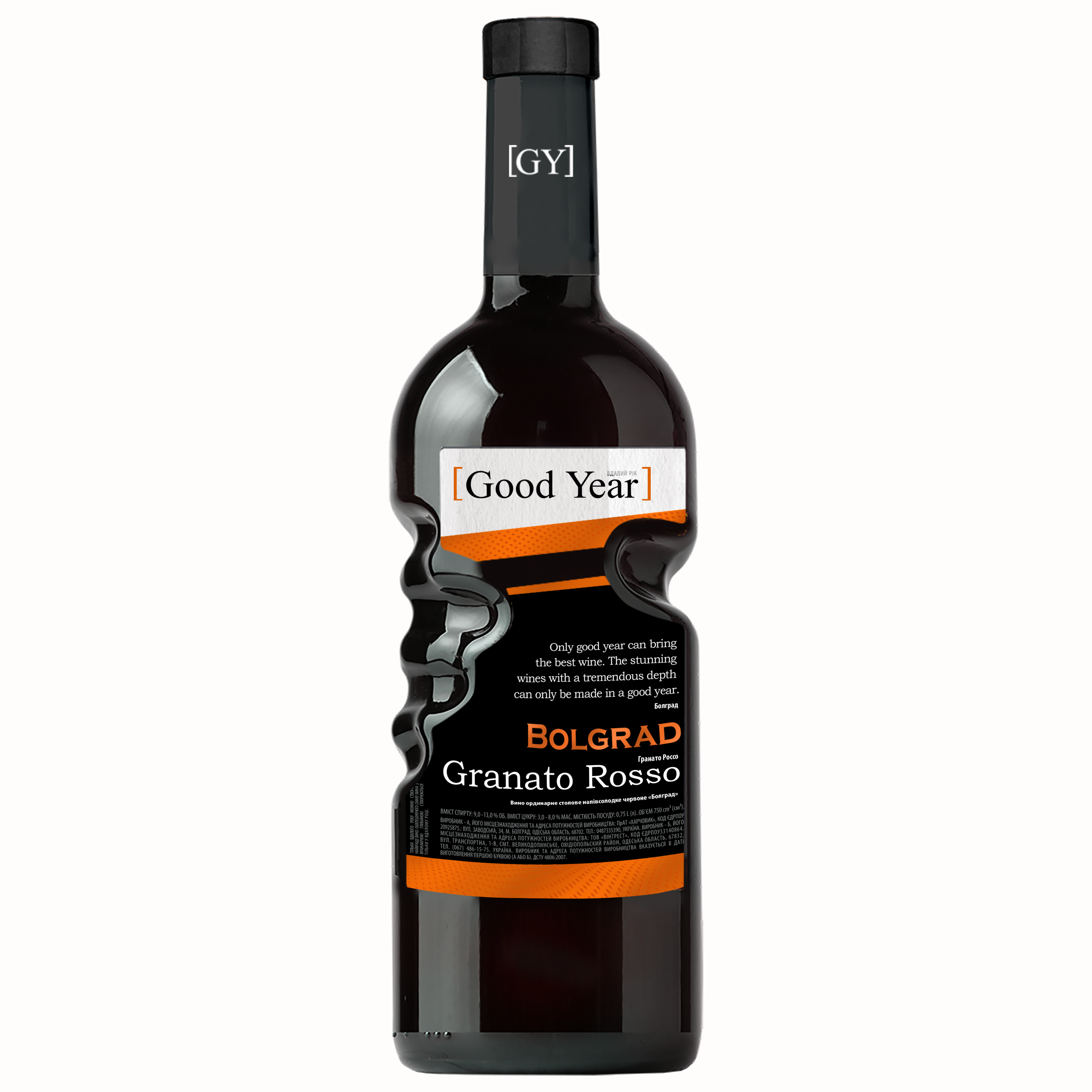 Вино Bolgrad GY Granato Rosso красное полусладкое 0,75л 9-13%