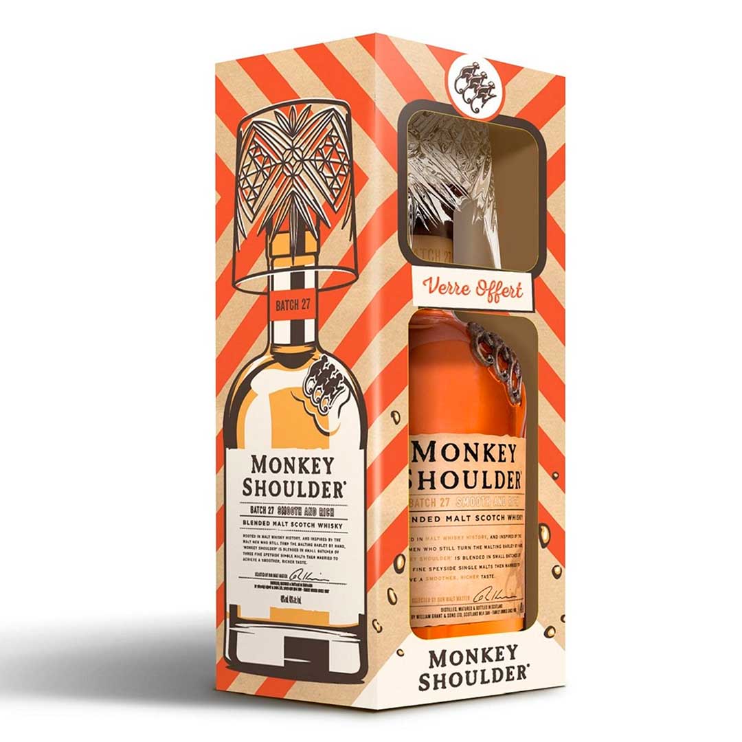 Виски Monkey Shoulder оригинальный 0,7л 40% + стакан