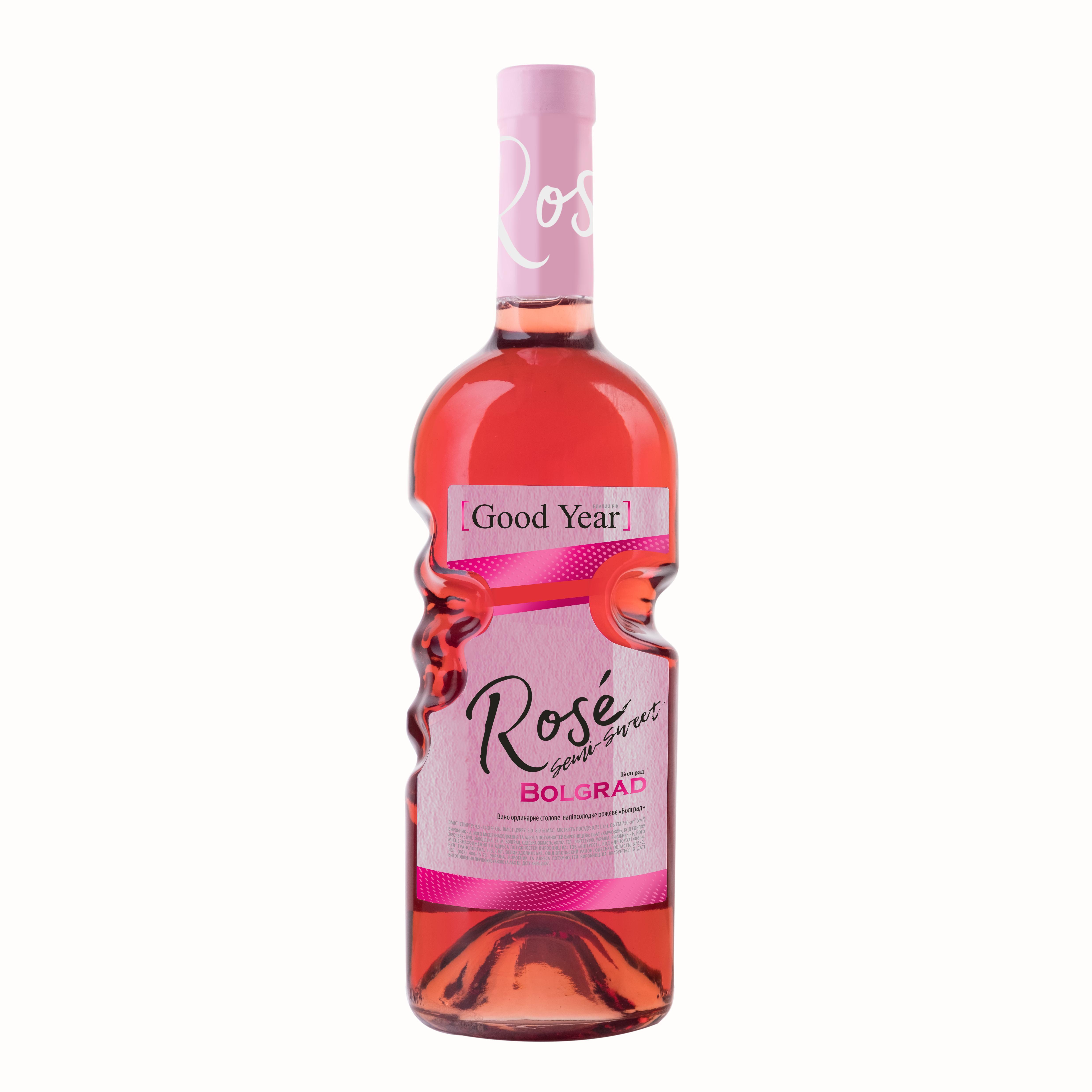 Вино Bolgrad Rose розовое полусладкое 0,75л 10-13,5 %