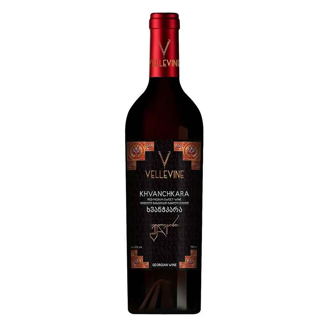 Вино Vellevine Хванчкара червоне напівсолодке 0,75 л 11-13%