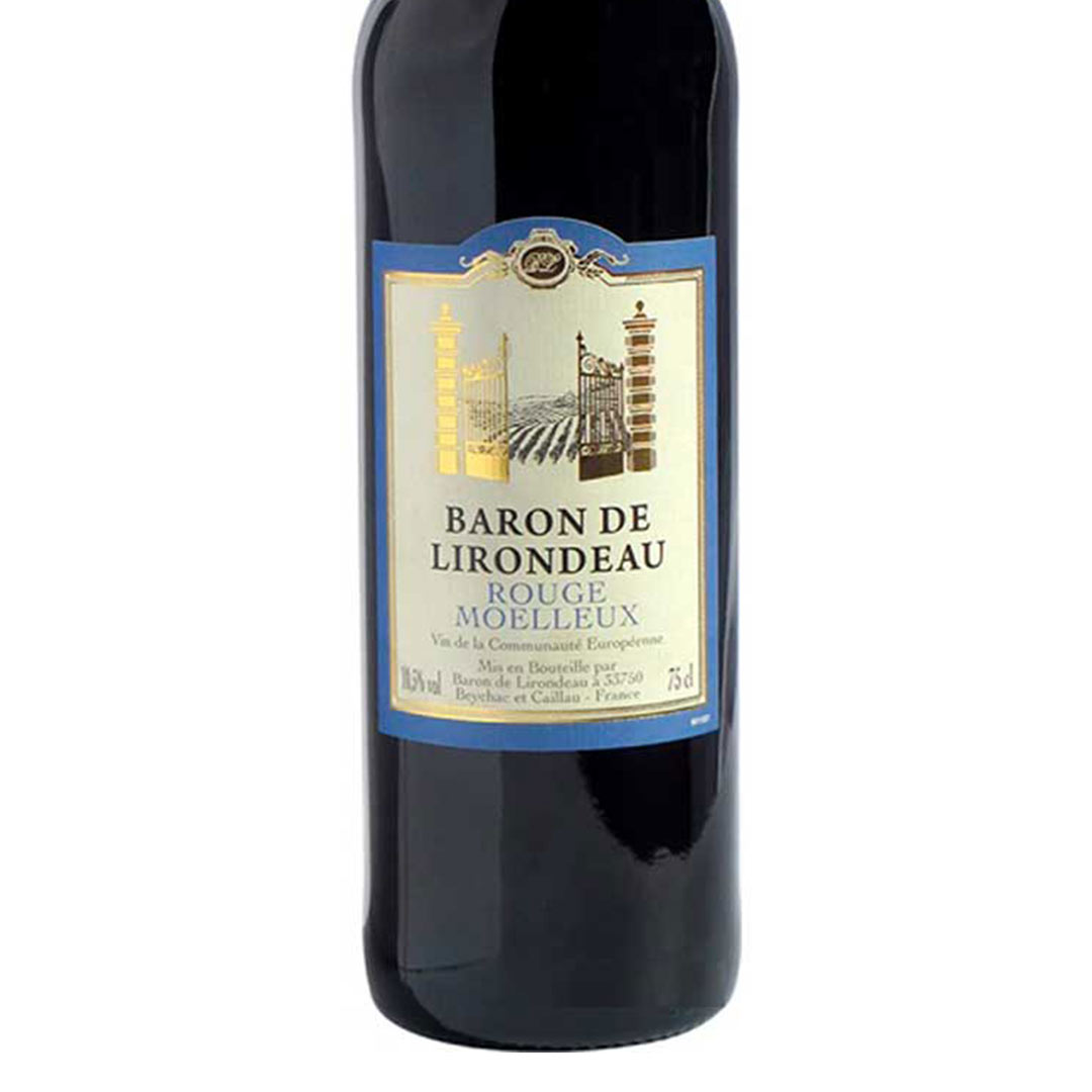 Вино Baron de Lirondeau красное полусладкое 0,75л 10,5% купить