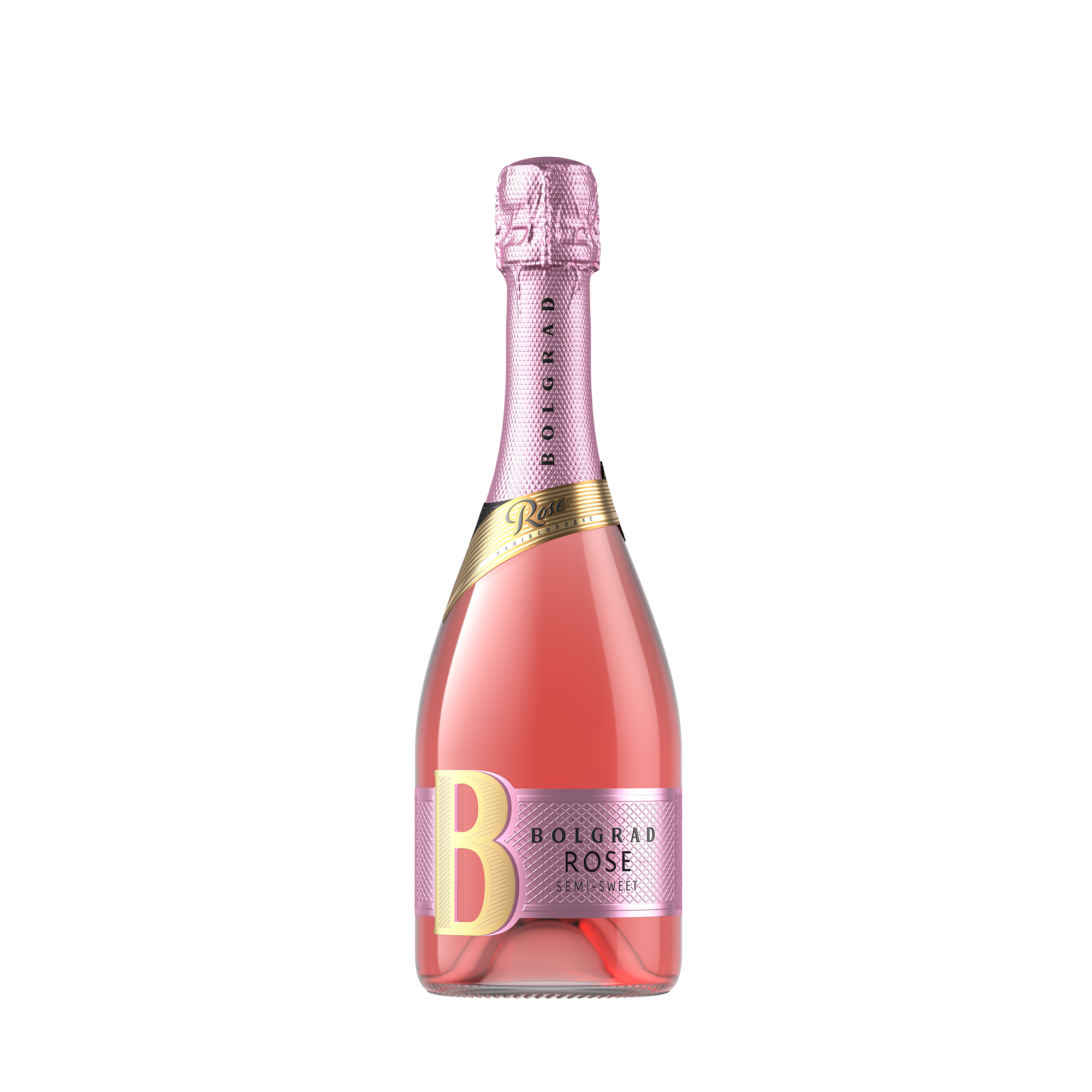 Вино ігристе Bolgrad Rose рожеве напівсолодке 0,75л 10-13,5%