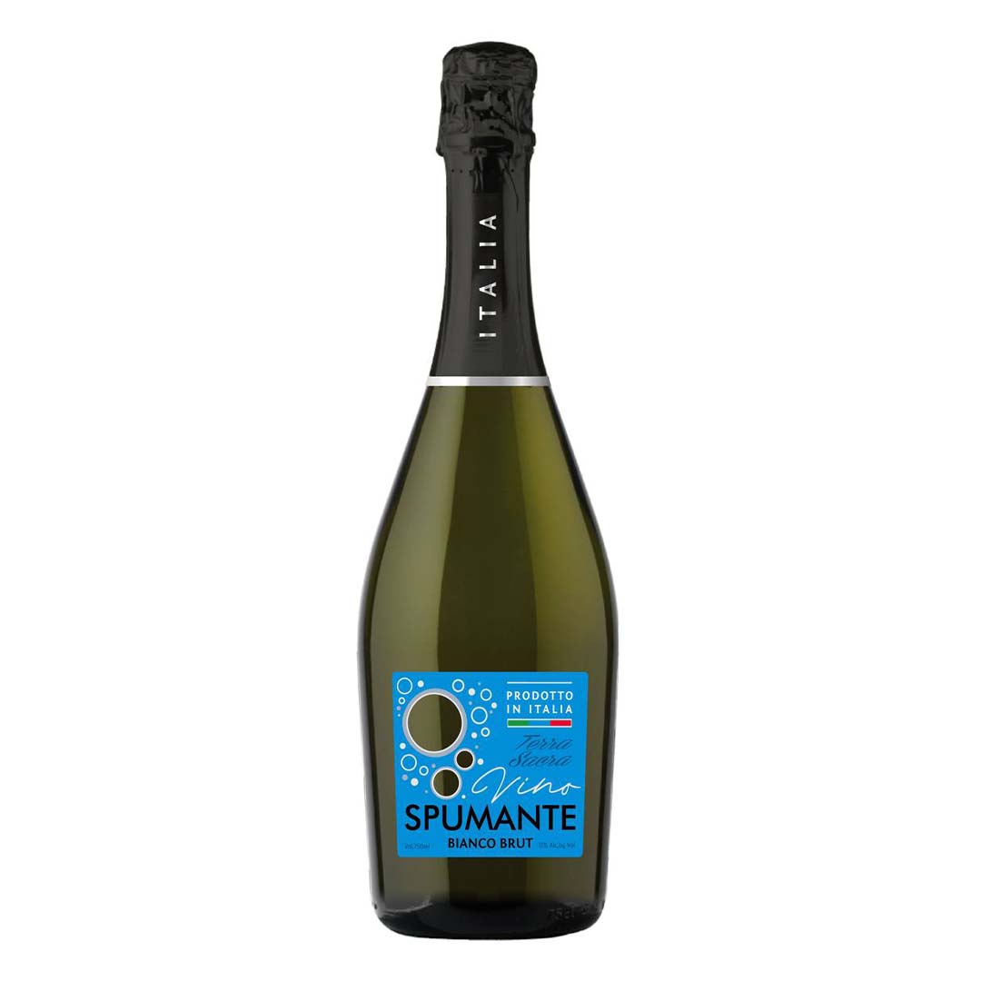 Вино игристое Тerra Sacra Spumante Brut белое сухое 0,75л 10,5%