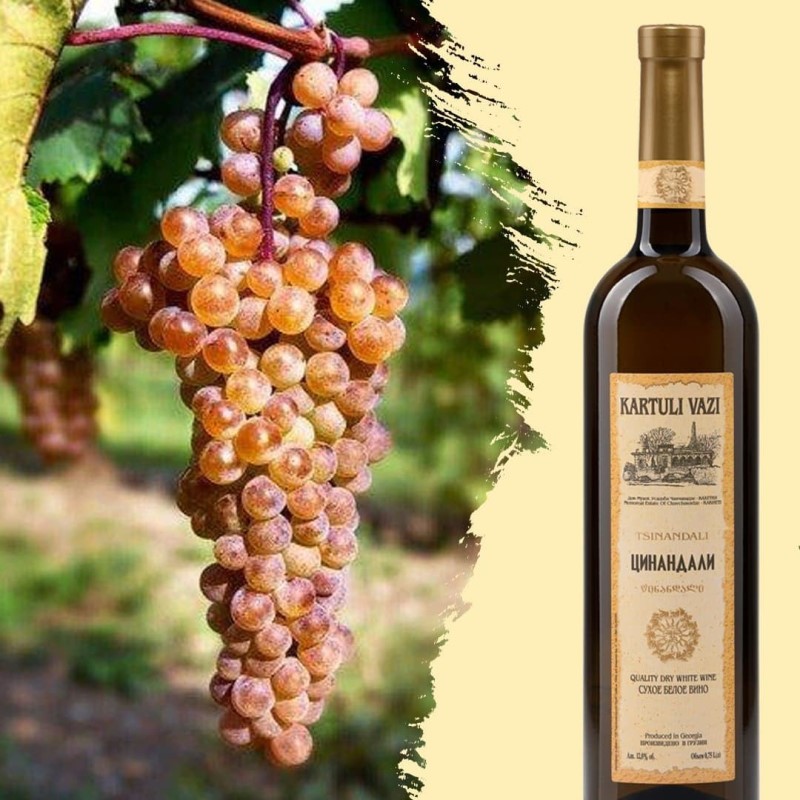 Вино Kartuli Vazi Tsinandali белое сухое 1,5л 12% купить