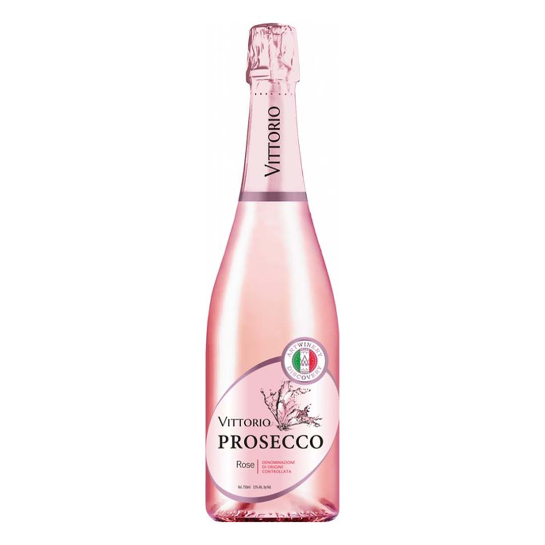 Вино игристое Vittorio Prosecco Doc Spumante Rose Extra Dry розовое 0,75л 11%