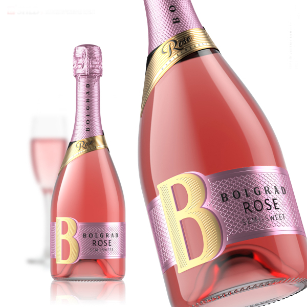 Вино ігристе Bolgrad Rose рожеве напівсолодке 0,75л 10-13,5% купити