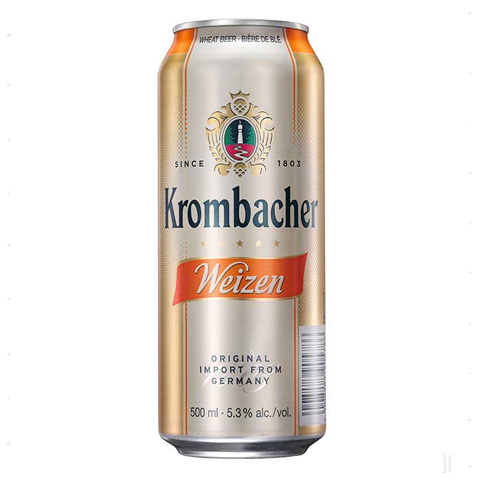 Пиво Krombacher Weizen светлое нефильтрованное 0,5л 5,3%