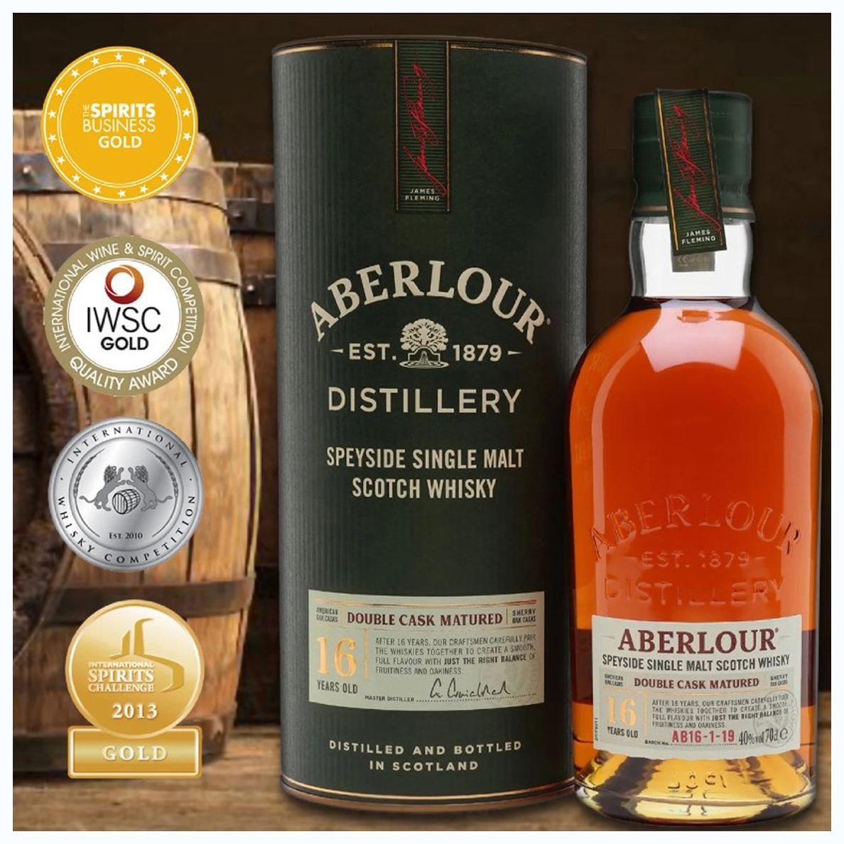Виски Aberlour 16 лет выдержки 0,7 л 40% в коробке купить