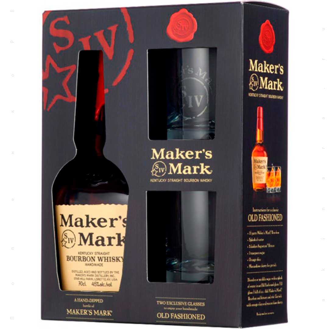 Віскі Maker's Mark 0,7 л 45% + 2 склянки