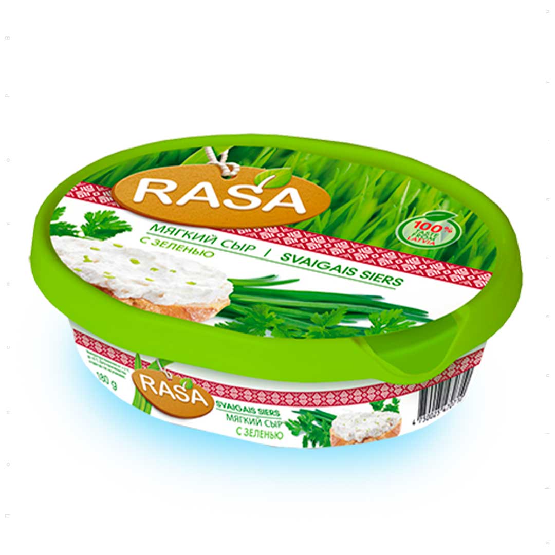 Сыр RASA с зеленью 62 %, 180 г