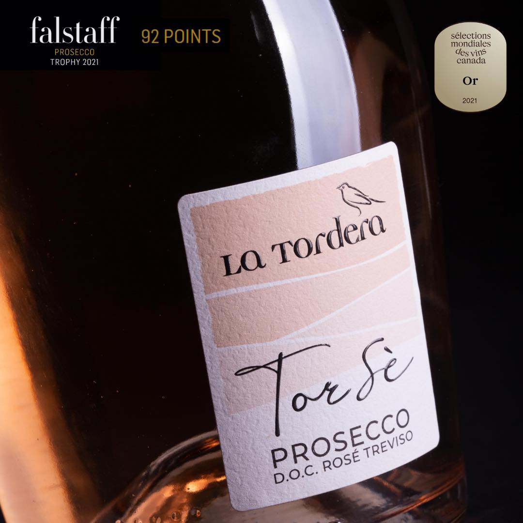 Вино игристое La Tordera Prosecco Treviso Doc Torse Brut розовое 0,75л 11,5% купить