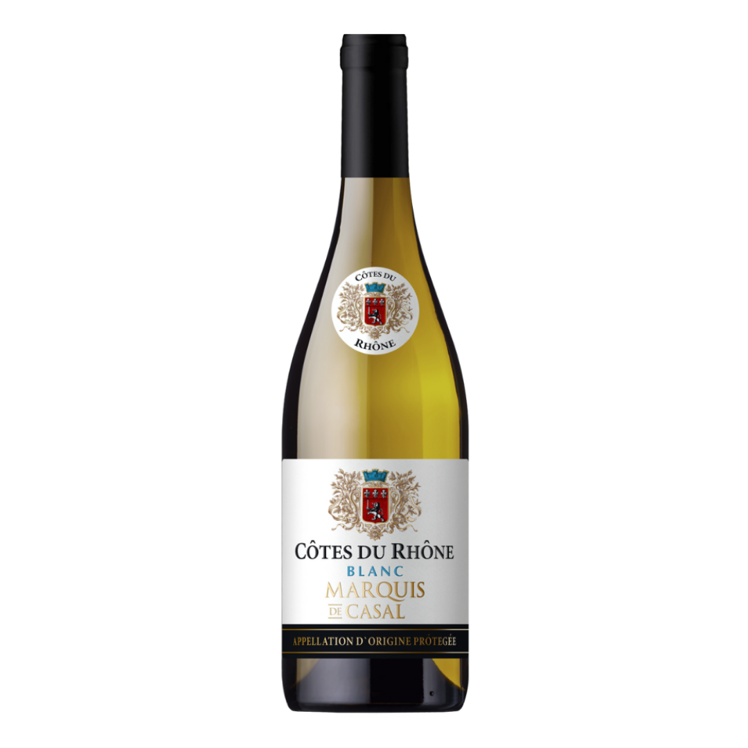 Вино Cotes du Rhone AOC ТМ Marquis de Casal сухе біле 0,75 л 13,5%