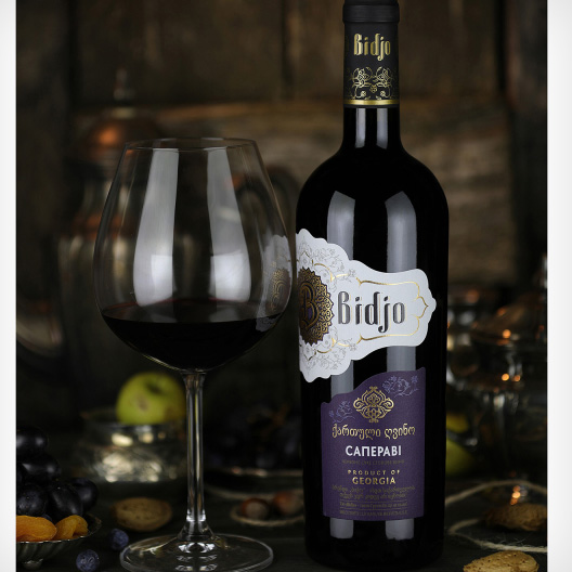 Вино Bidjo Saperavi красное сухое 0,75л 11-14% купить